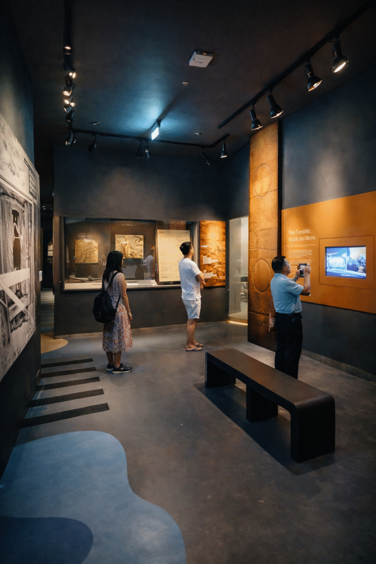 Historical gallery inside Changi Chapel and Museum in Singapore