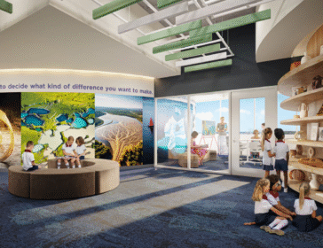 common area at RDAS featuring children interacting together