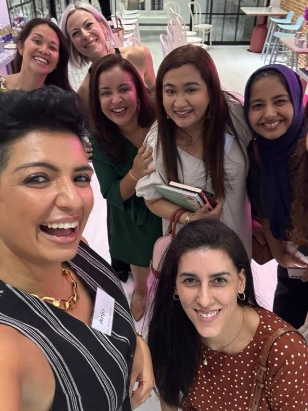 members from SSEW of different nationalities taking a selfie