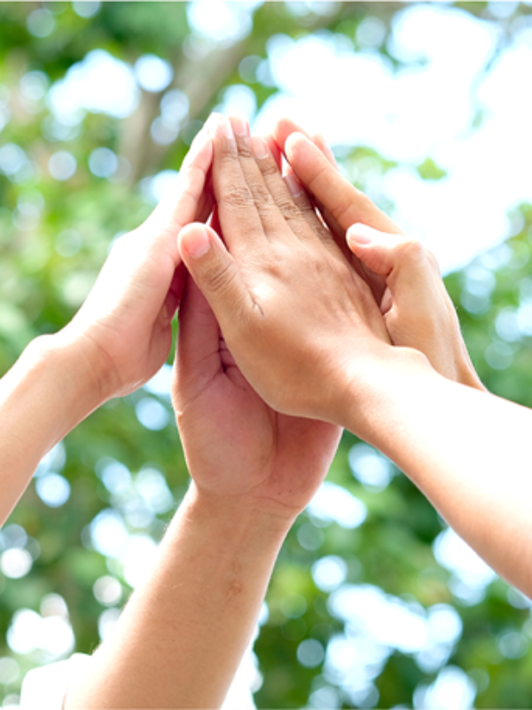 hands doing a high five