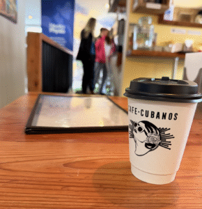 Image of coffee and toastie from Cafe Cabanos In Niseko, Japan