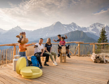 Family enjoying Switzerland