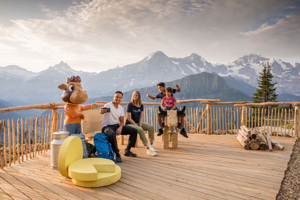 Family enjoying Switzerland