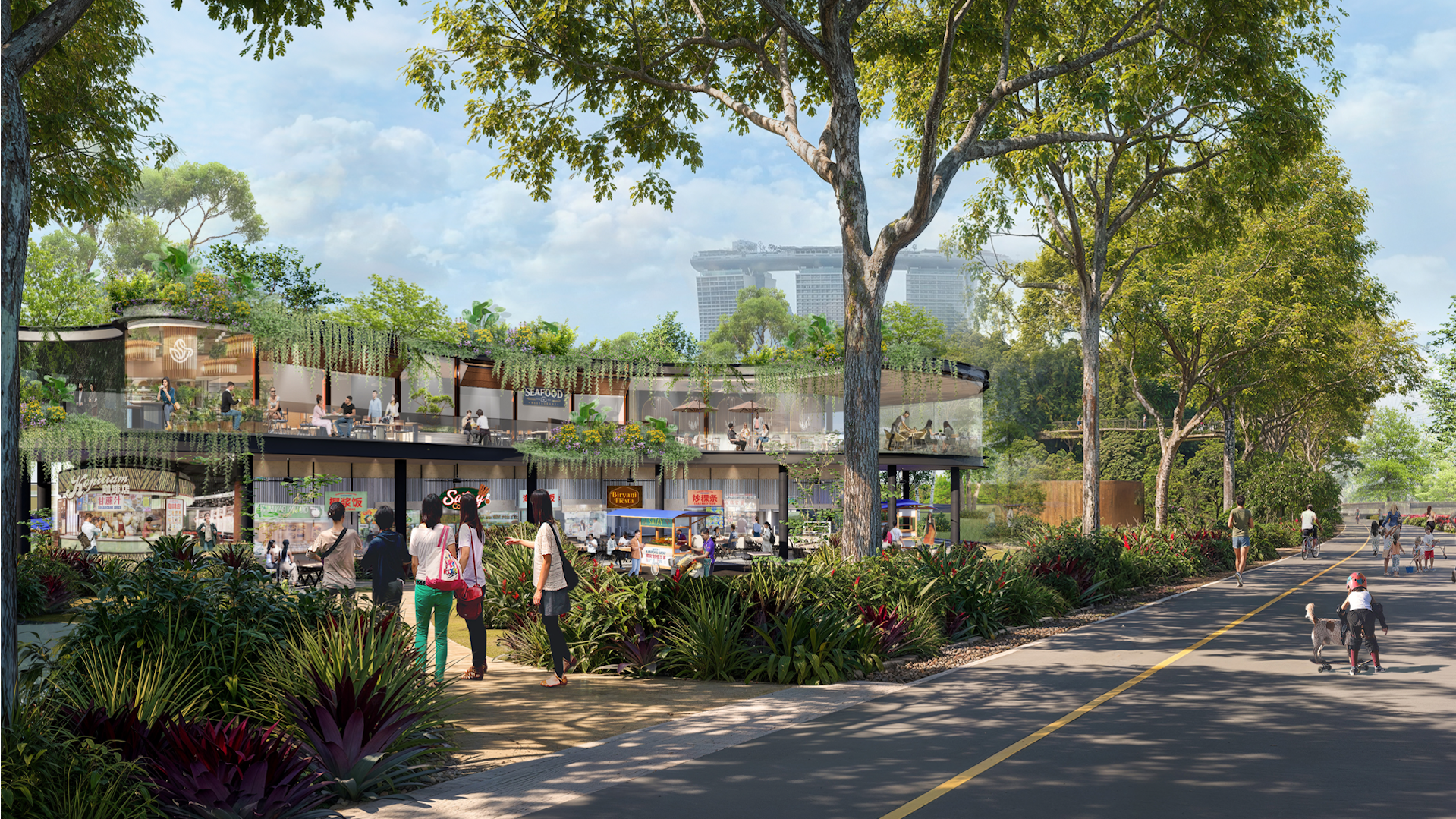 Waterfront dining at Wetlands by the Bay Singapore