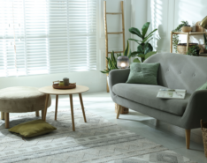 Beautifully designed lounge room with a couch and coffee table