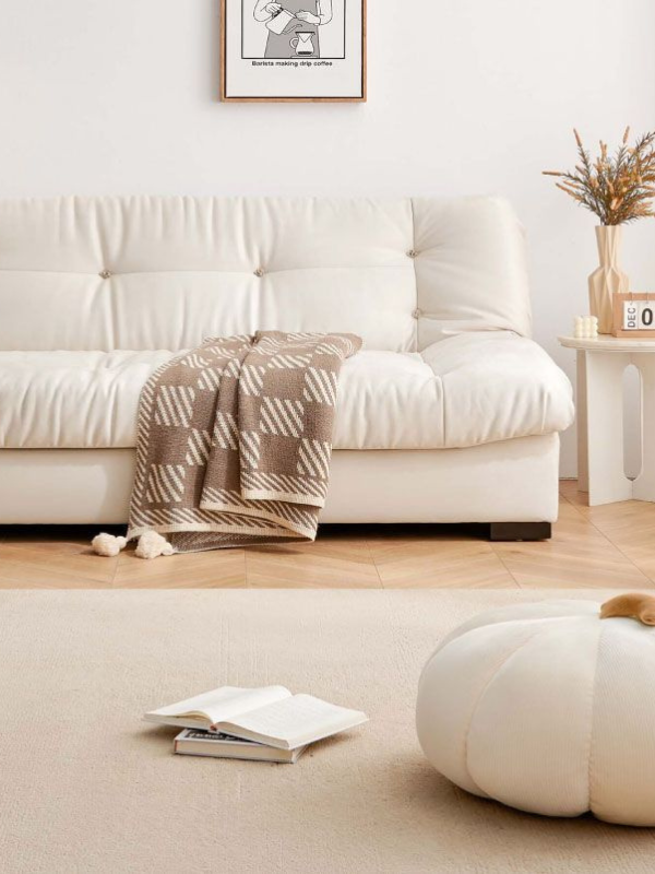 cream living room furniture and rug