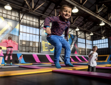 Kids bouncing at BOUNCE Singapore indoor trampoline park