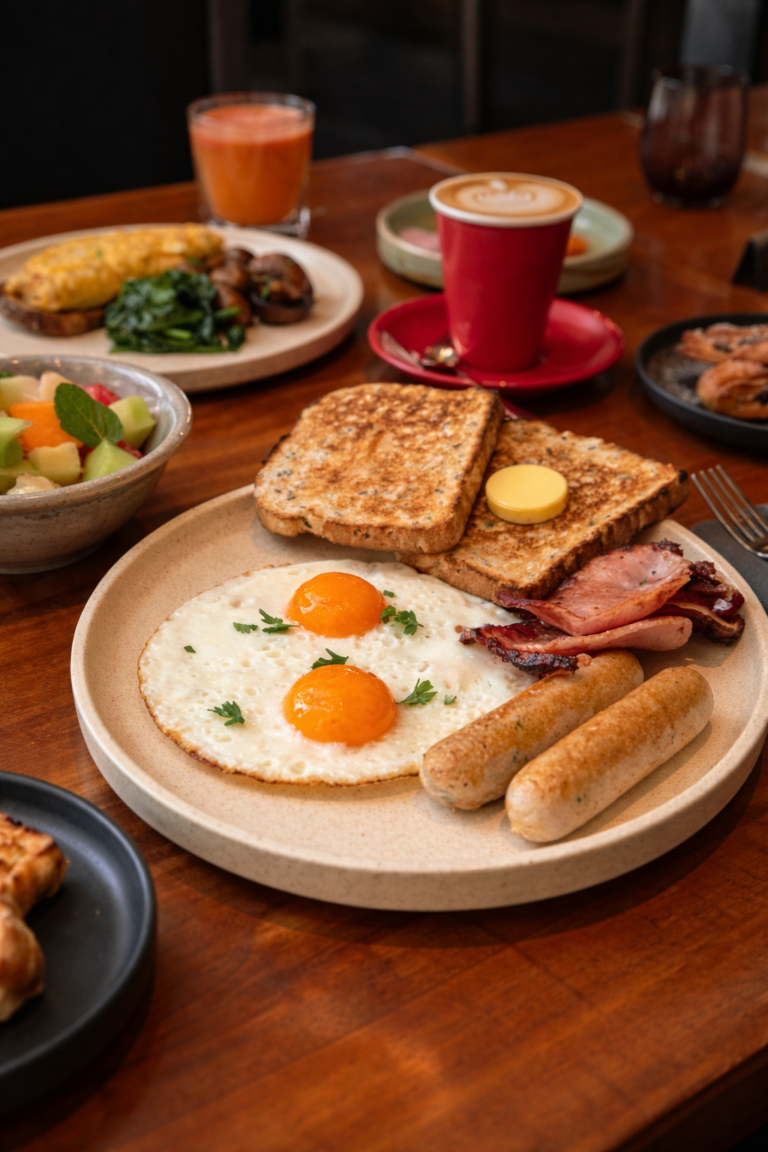 Full English breakfast buffet at Churchill’s Table in The Londoner Macao.