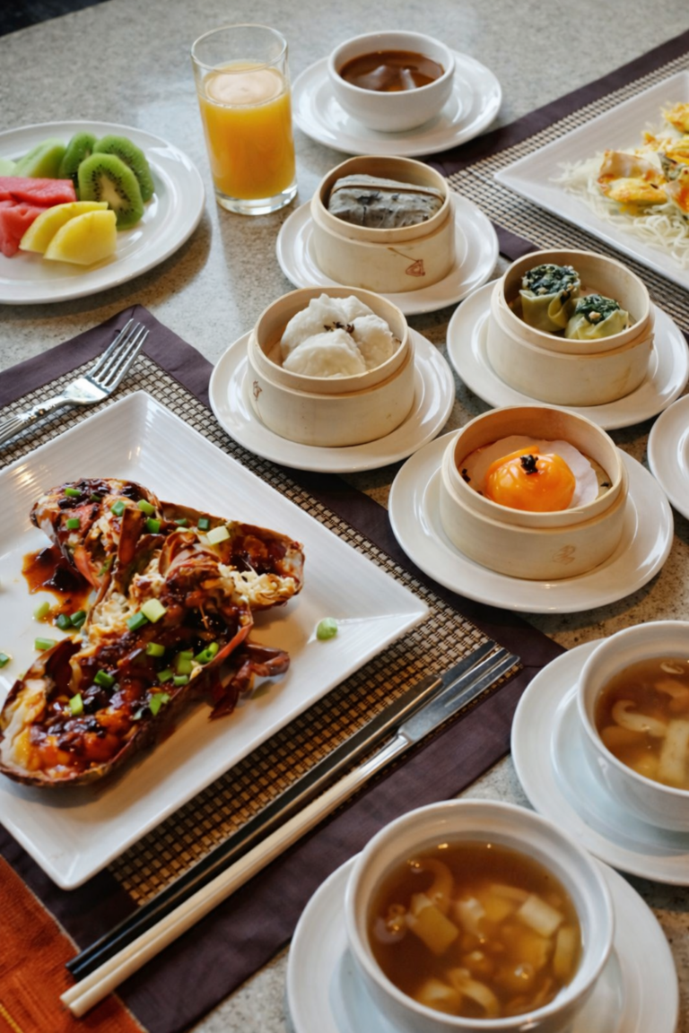 Breakfast buffet table inside Milan Ballroom at The Venetian Macao