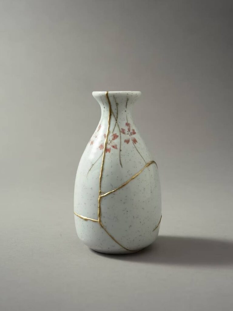 Kintsugi workshop repairing pottery with gold resin pieces at Kintsugi Art Studio Singapore