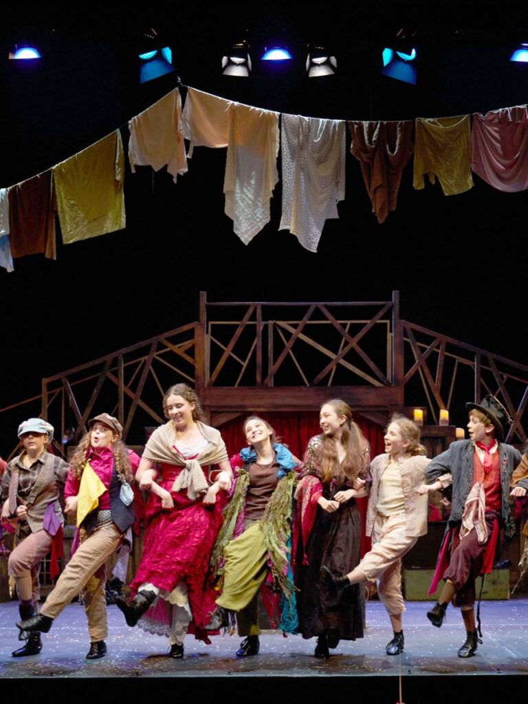 Children and teens taking part in a Faust drama and theatre workshop in Hong Kong