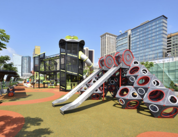 Macao Waterfront Playground In Macao + Kids playing at Kun Iam Statue Waterfront Leisure Area playground in Macau