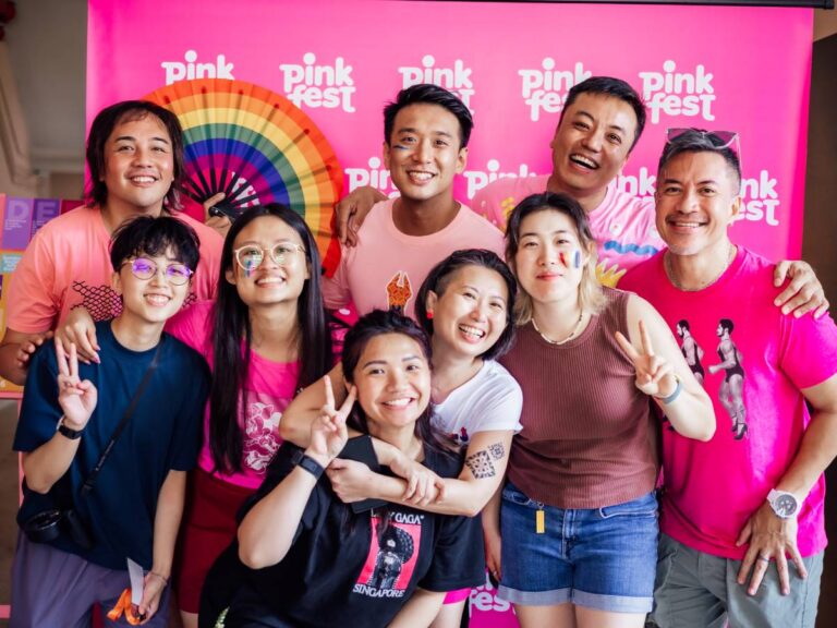 Families and pets enjoying Pasar Pink at New Bahru