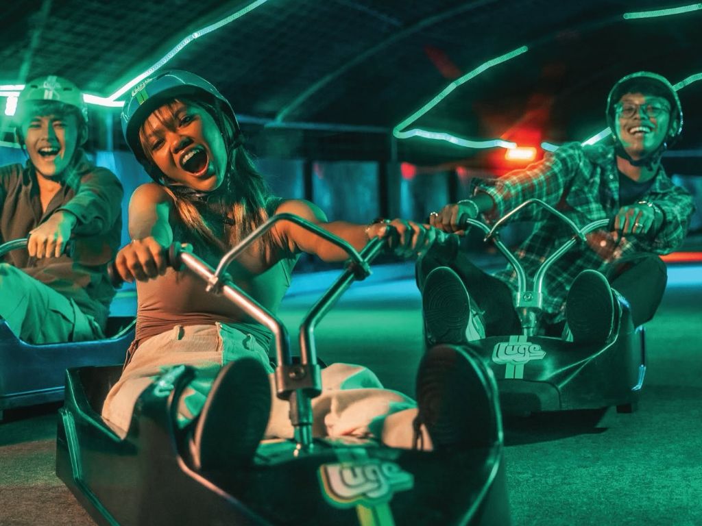 Image of night ride at Skyline Luge Sentosa