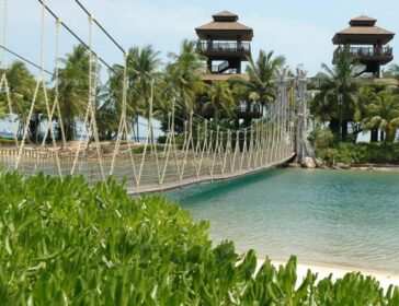 Image of suspension bridge at Palawan Beach Sentosa