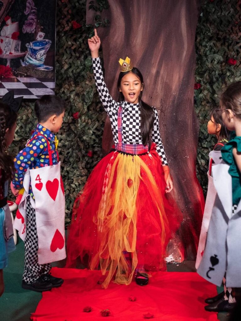 Children performing during a musical theatre class at Sing'theatre Academy in Singapore
