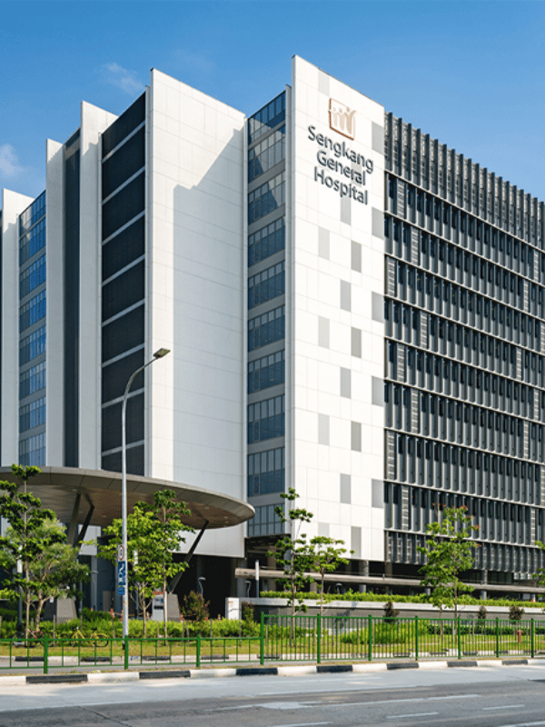 external view of sengkang general hospital in singapore little steps