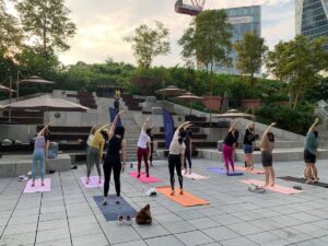 Community event at Design Orchard Singapore rooftop space