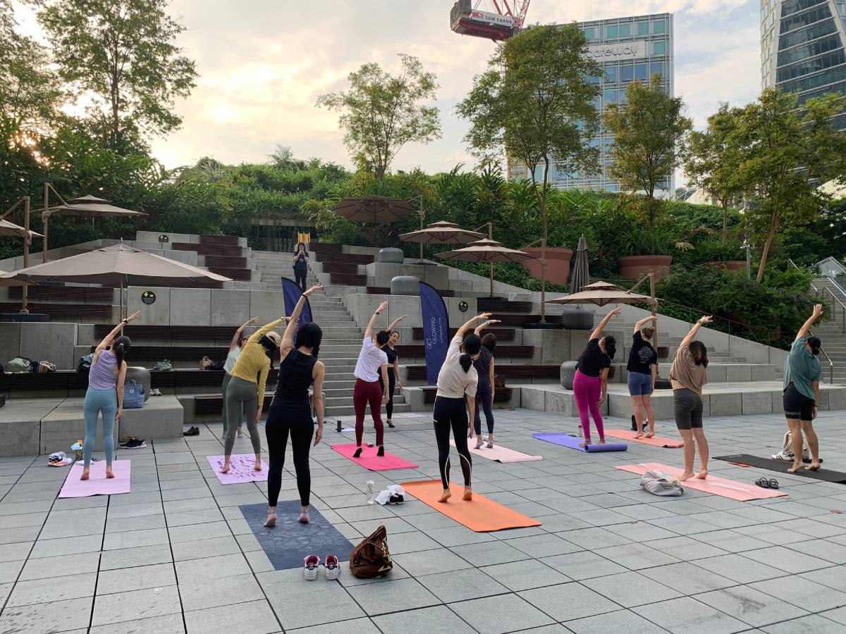 Community event at Design Orchard Singapore rooftop space