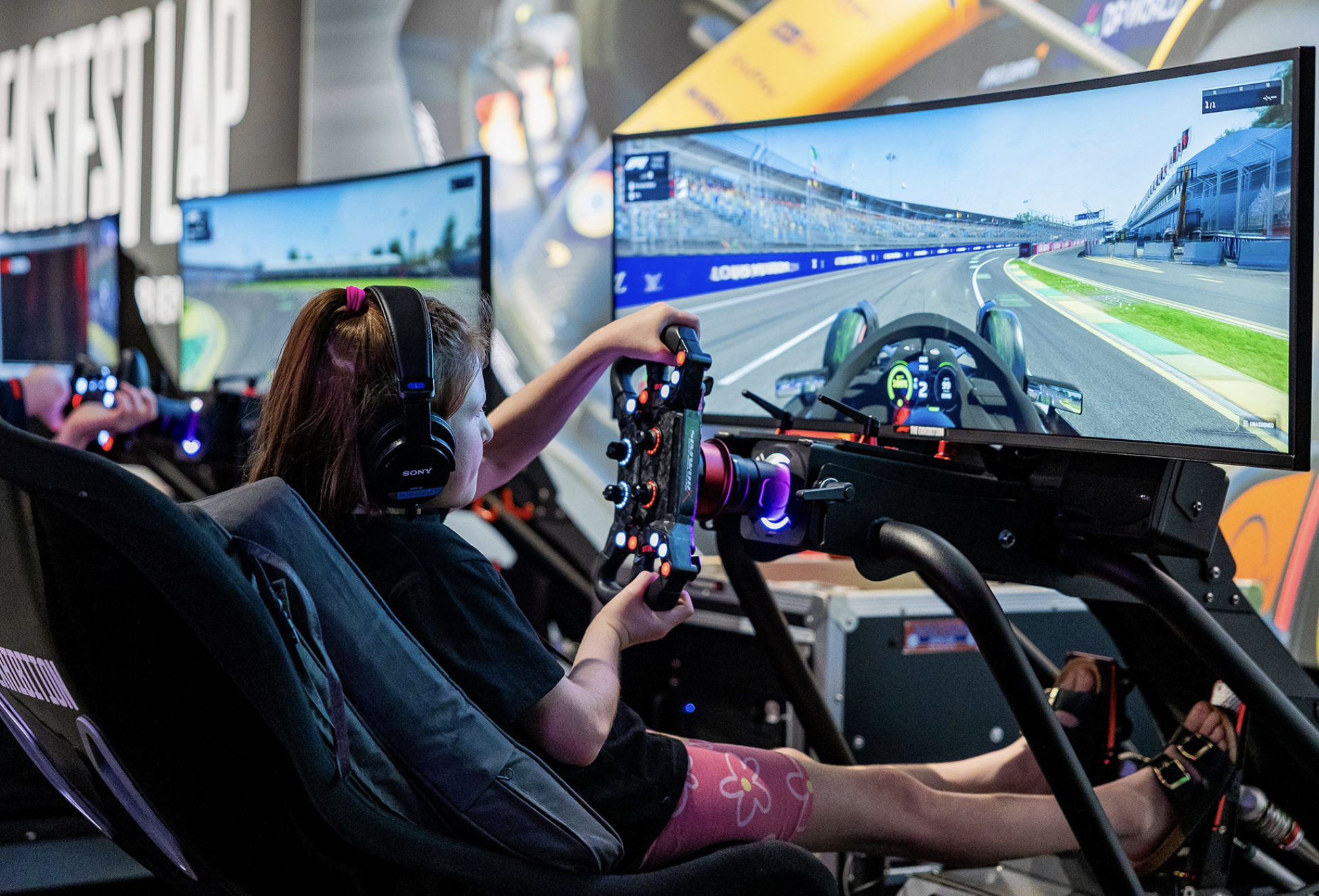 Image of child playing at Formula 1 event at Gardens by the Bay Singapore