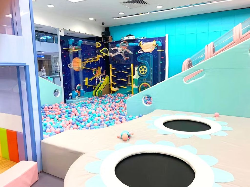 Image of trampolines at Pirate Land at The Centrepoint Orchard