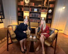 Image of Vanessa Duff and Shea Stanley in interview hong kong