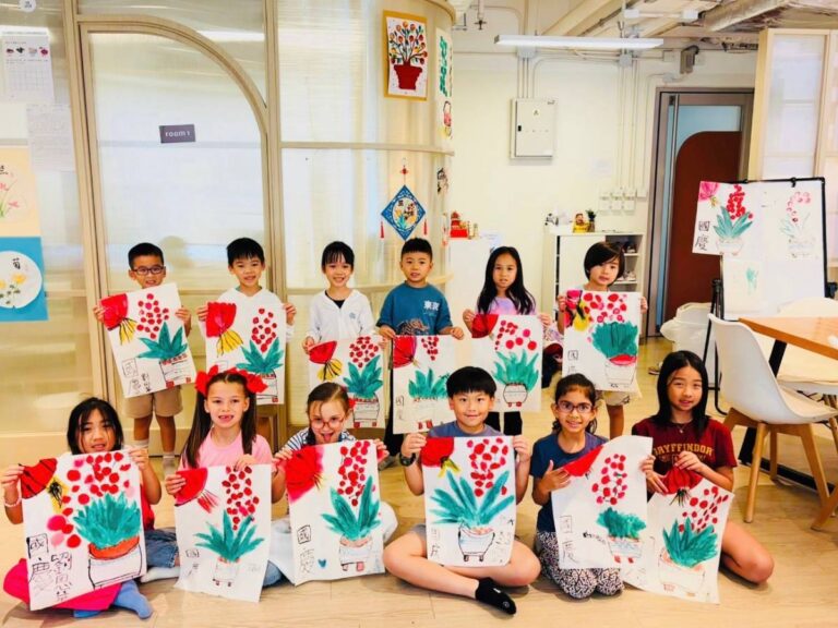 Children enjoying Chinese learning and creative activities at The C Club @ Southside October Camp in Hong Kong
