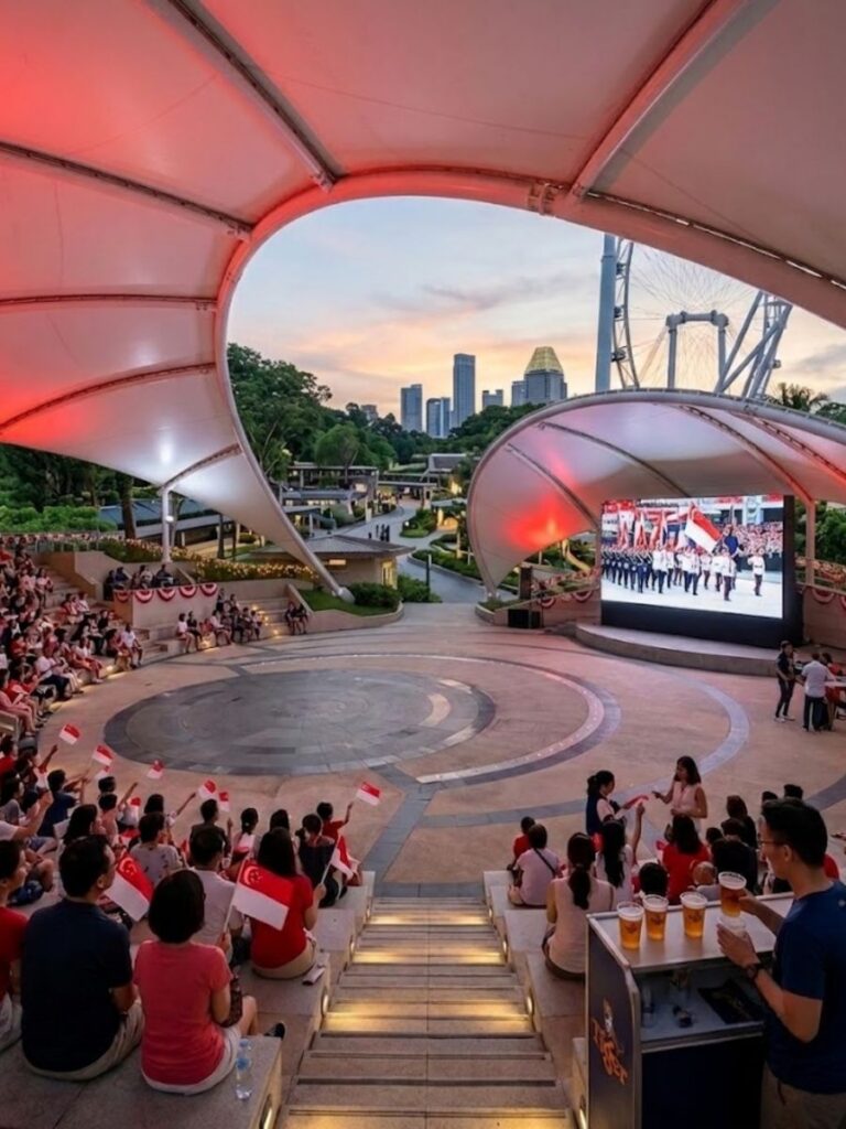 Image of NDP screening at Singapore Flyer event - National Day event Singapore