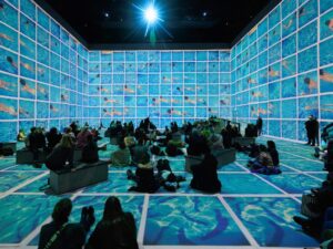 Image of David Hockney exhibition - IMBA theatre singapore
