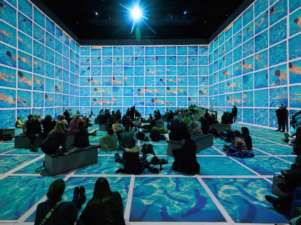 Image of David Hockney exhibition - IMBA theatre singapore