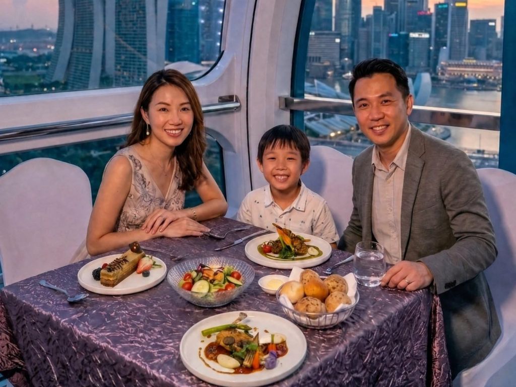 Image of family in Singapore Flyer