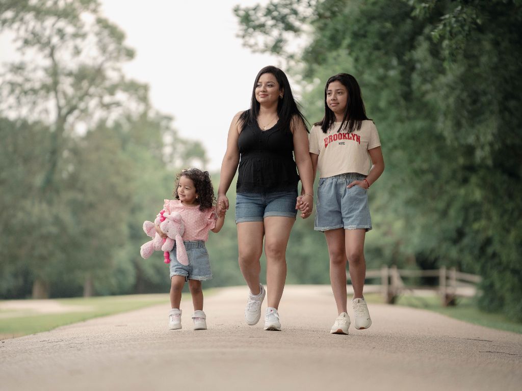 Image of mum and daughters - National Day Rally 2026