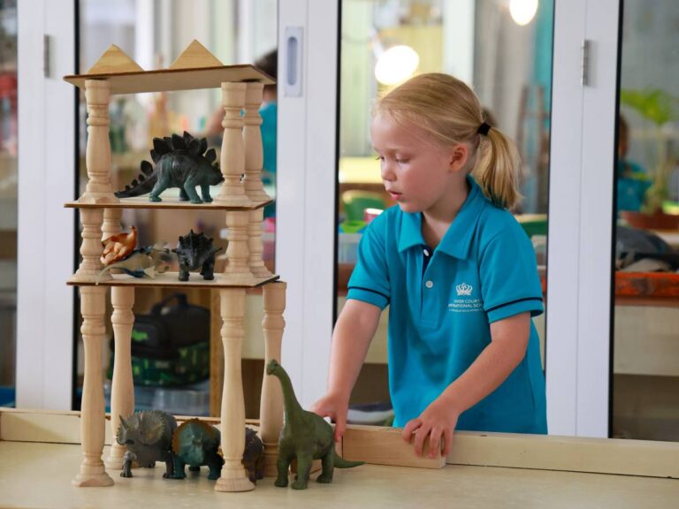Children exploring early learning spaces at Dover Court International School in Singapore