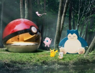 Image of Poke Ball pod with Pokemon characters
