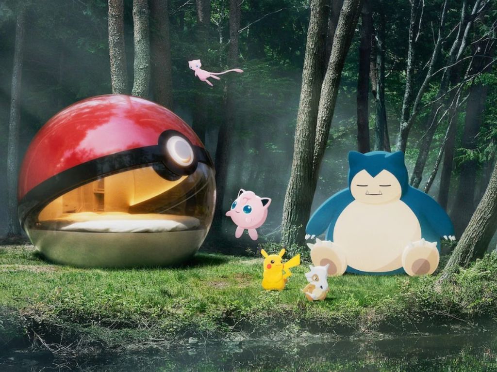 Image of Poke Ball pod with Pokemon characters