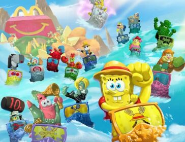 Image of One Piece x Spongebob Happy Meal toys from McDonald's Singapore