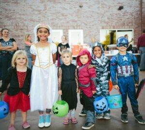 Image of kids in Halloween costumes for trick-or-treating singapore