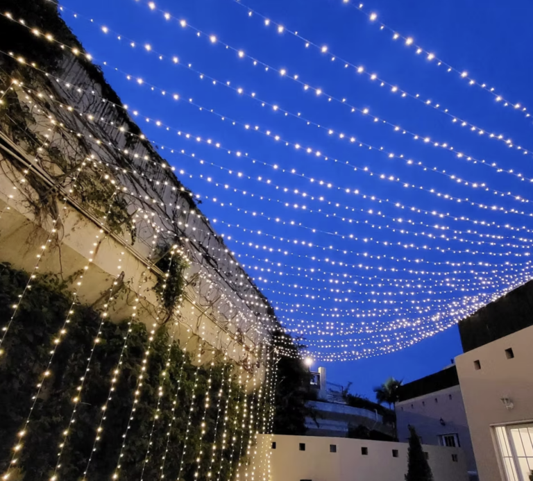 Image of marquee and lights in Hong Kong
