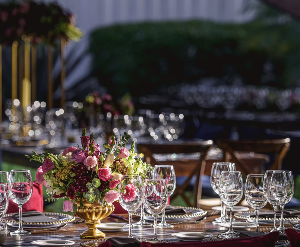 Image of dinner party in Hong Kong Party catered by Pyjama