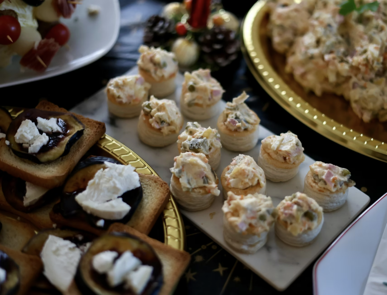 Image of luxury dinner party canapes in Hong Kong