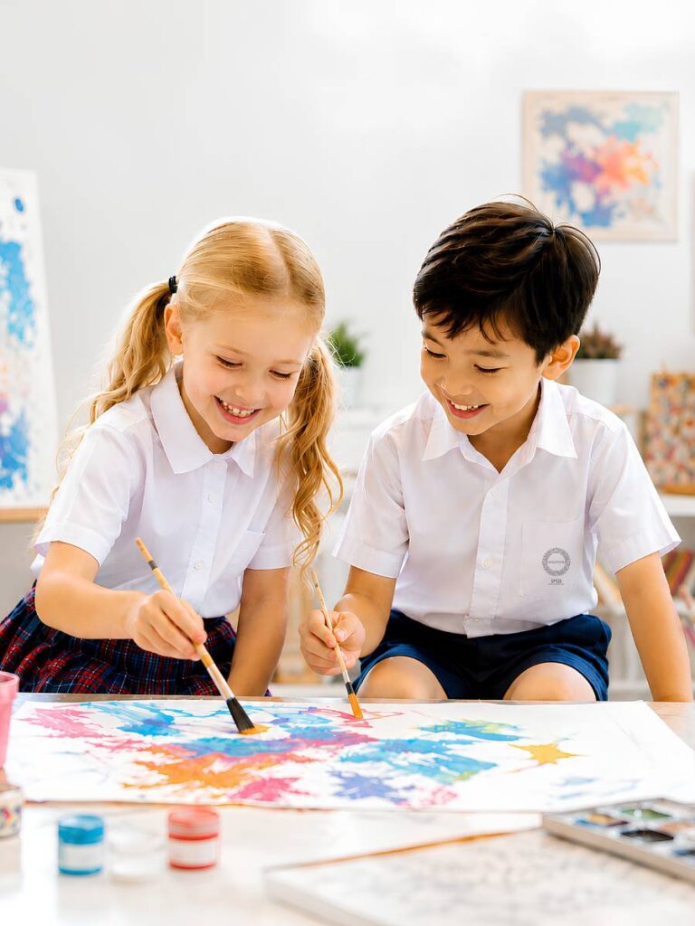SPGS International School Singapore campus and students at the new British international school in Harbour Drive