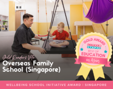 Image of child getting help at Overseas Family School in Singapore - Award winner