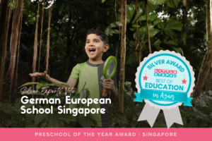 Image of GESS in Singapore winning award for top preschool silver
