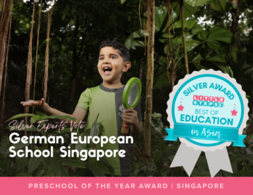 Image of GESS in Singapore winning award for top preschool silver