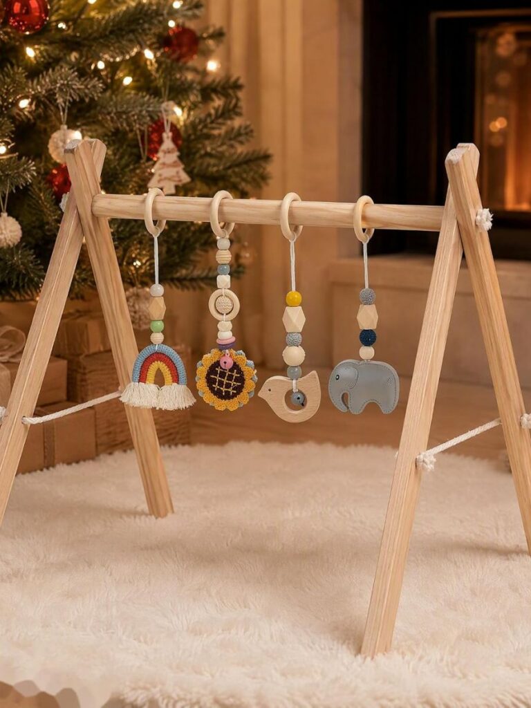Image of Toyking Wooden Gym for Babies - Christmas gift singapore