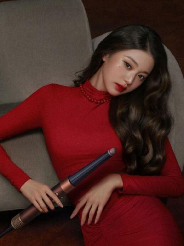 Image of woman with Dyson Airwrap - Christmas gift singapore