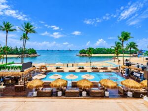 Image of beachfront seats at Salt Beach Club