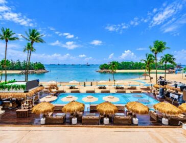 Image of beachfront seats at Salt Beach Club
