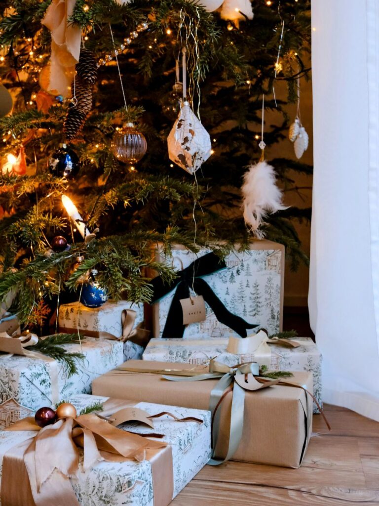 Image of presents under the tree - Gifts Greetings - christmas wrapping paper singapore