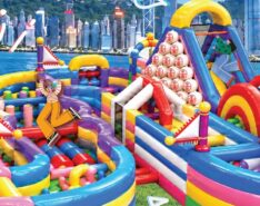 Hong Kong's First HK-Themed Inflatable Carnival Bounces Into Town Giant Egg Tarts, Trams And Bun Tower Slides Take Over The Great Lawn